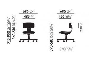 rookie chair office vitra otherform medidas