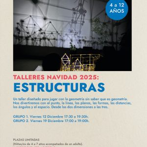 talleres infantiles 4 a 12 años. Estructuras, arte diseño creatividad experimentación Madrid