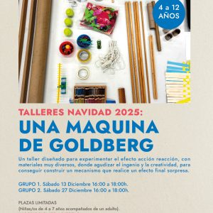 talleres infantiles 4 a 12 años. Máquina de Goldberg, arte diseño creatividad experimentación Madrid