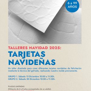 talleres infantiles 6 a 99 años. Tarjetas navideñas, arte diseño creatividad experimentación Madrid