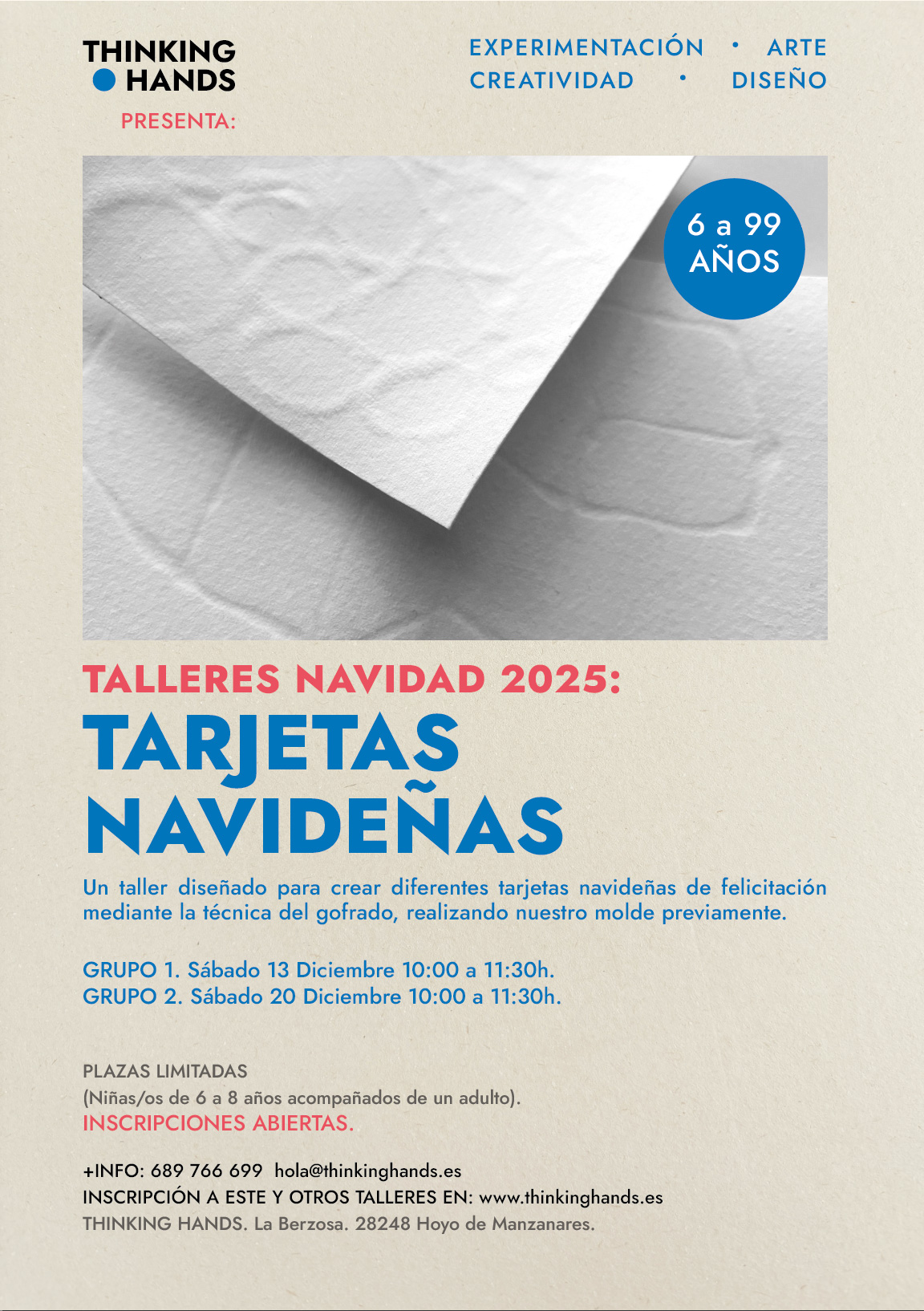 taller_tarjetas_navidad_2025 talleres infantiles 6 a 99 años. Tarjetas navideñas, arte diseño creatividad experimentación Madrid