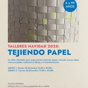talleres infantiles 6 a 99 años. Tejiendo papel, arte diseño creatividad experimentación Madrid
